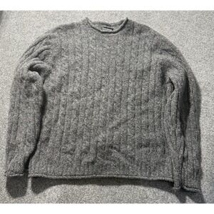 VTG Fisherman Out of Ireland Cable Knit Womens XXL Sweater Wool Cashmere Gray